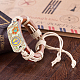 Adjustable Casual Unisex Flower and Peace Sign Leather Bracelets US-BJEW-BB15619-6