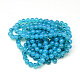 Drawbench & Baking Painted Glass Beads Strands US-DGLA-Q023-6mm-DB80-2