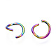 Ion Plating(IP) Rainbow Color 304 Stainless Steel Open Jump Rings US-STAS-N098-062A-01-3