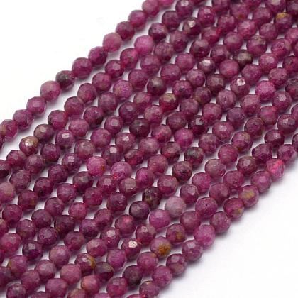 Natural Ruby/Red Corundum Beads Strands US-G-E411-14-2.5mm-1