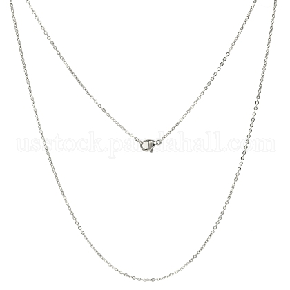 Classic Plain 304 Stainless Steel Mens Womens Cable Chains Necklaces US-STAS-S029-02-1