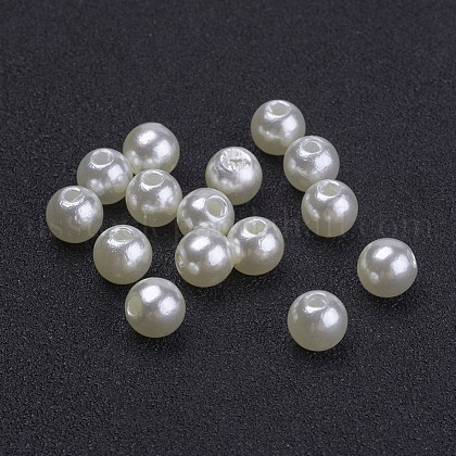 Imitated Pearl Acrylic Beads US-PACR-6D-12-1