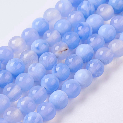Natural Agate Bead Strands US-G-P277-01-6mm-1