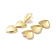 Long-Lasting Plated Brass Triple Heart Long Dangle Stud Earrings for Women US-EJEW-K093-28G-2