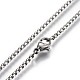 304 Stainless Steel Box Chain Necklaces US-NJEW-O110-05B-P-2