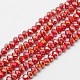 Electroplate Opaque Solid Color Crystal Glass Rondelle Beads Strands US-EGLA-F048A-11AB-1