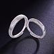 SHEGRACE Adjustable Frosted 925 Sterling Silver Couple Rings US-JR245A-3