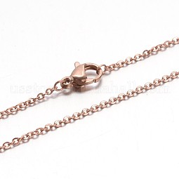 304 Stainless Steel Cable Chain Necklaces US-NJEW-E026-04RG