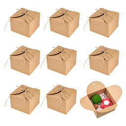 10Pcs Square Kraft Paper Gift Boxes US-CON-TA0001-13