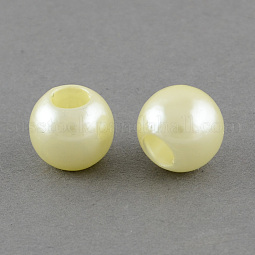 ABS Plastic Imitation Pearl European Beads US-MACR-R530-12mm-A61