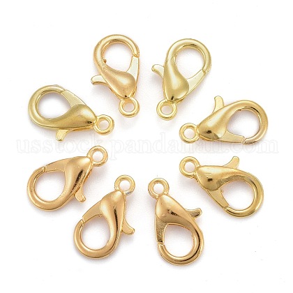 Zinc Alloy Lobster Claw Clasps US-E105-G-1