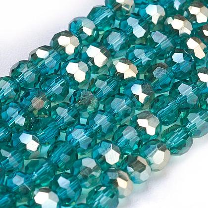 Electroplate Glass Beads Strands US-EGLA-D021-42-1