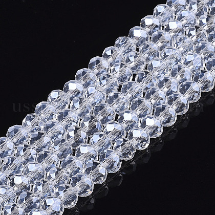 Electroplate Glass Beads Strands US-EGLA-A034-T10mm-A08-1