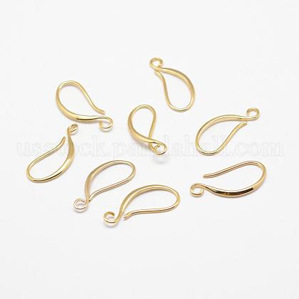 Brass Earring Hooks US-KK-F714-06G-1