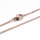 304 Stainless Steel Cable Chain Necklaces US-NJEW-E026-04RG-1