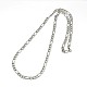 304 Stainless Steel Figaro Chain Necklace Making US-STAS-A028-N021P-1
