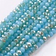 Electroplate Glass Faceted Rondelle Beads Strands US-EGLA-D020-3x2mm-38-2