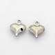 304 Stainless Steel Puffed Heart Charms US-STAS-N038-05-1
