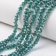 Electroplate Transparent Glass Beads Strands US-EGLA-A034-T10mm-S13-1