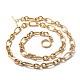 Ion Plating(IP) 304 Stainless Steel Figaro Chain Necklaces US-NJEW-O124-03G-1