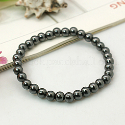 Fashion Non-Magnetic Synthetic Hematite Bracelets US-BJEW-JB00555-01