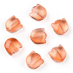Spray Painted Transparent Glass Beads US-GLAA-T022-26-D01