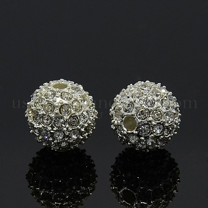 Alloy Rhinestone Beads US-RB-A034-12mm-A01S-1