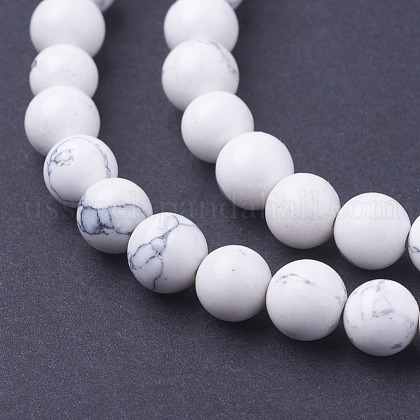 Synthetic Howlite Beads Strands&nbsp;US-G-E110-6mm-5-3