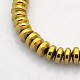 Electroplate Non-magnetic Synthetic Hematite Rondelle Beads Strands US-G-J216B-06-1