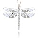 Platinum Alloy Enamel Dragonfly Big Pendants US-ENAM-J033-04P-1