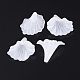 Transparent White Color Frosted Acrylic Flower Beads US-X-BSF796-1