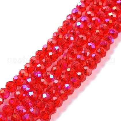 Electroplate Glass Beads Strands US-EGLA-A034-T8mm-L09-1