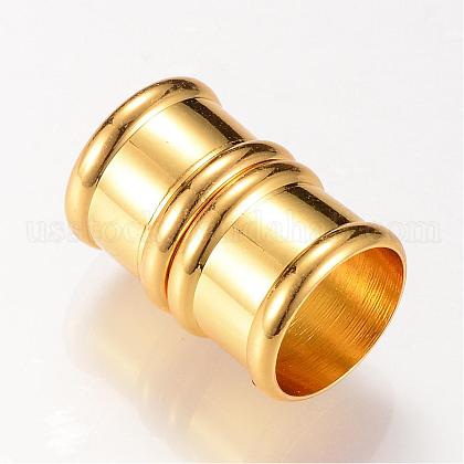 Brass Magnetic Clasps with Glue-in Ends US-KK-R052-22G-1