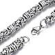 201 Stainless Steel Byzantine Chain Bracelet for Men Women US-BJEW-S057-93-3
