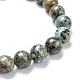 Natural African Turquoise(Jasper) Stretch Beaded Bracelets US-G-A185-01M-3