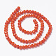 Opaque Solid Color Glass Beads Strands US-EGLA-A034-P8mm-D03-2