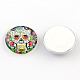 Half Round/Dome Candy Skull Pattern Glass Flatback Cabochons for DIY Projects US-X-GGLA-Q037-25mm-12-2