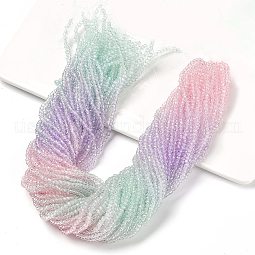 Transparent Painted Glass Beads Strands US-DGLA-A034-T2mm-A23