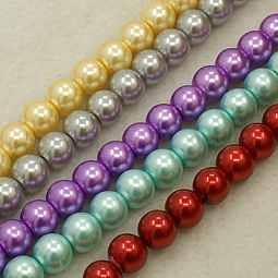 Glass Pearl Beads Strands US-HYC001