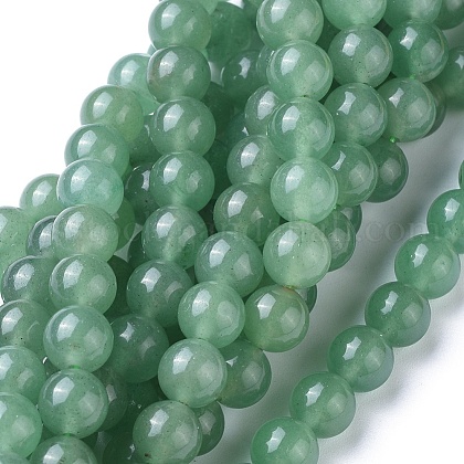 Natural Green Aventurine Beads Strands US-GSR024-1