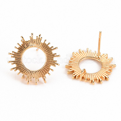 Brass Earring Findings&nbsp;US-KK-S356-248-NF-2