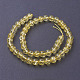 Synthetic Citrine Beads Strands US-G-C076-8mm-6A-2
