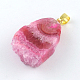 Dyed Drusy Natural Agate Pendants US-G-R275-126-3