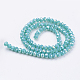 Electroplate Glass Beads Strands US-GLAA-F001-6x4mm-MAB-3