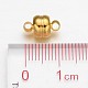 Brass Magnetic Clasps with Loops US-KK-H361-G-4