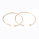 Jewelry Findings Golden Plated Brass Earring Hoops US-X-EC067-6NFG-2