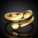 Real 18K Gold Plated Adjustable Brass Finger Rings for Women US-RJEW-BB07574-A-2