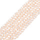 Electroplate Opaque Solid Color Glass Beads Strands US-EGLA-Q112-B17-1