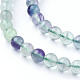 Natural Fluorite Beads Strands US-G-E112-6mm-19-3