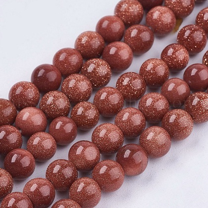 Synthetic Goldstone Bead Strands US-G-R193-04-6mm-1